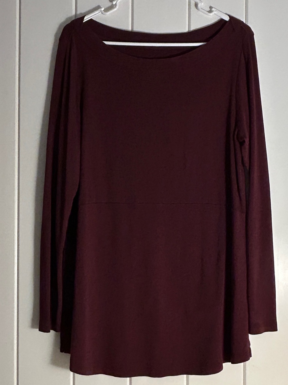 J.Jill shirt Perfect Pima Cotton Shirttail Tunic Top Plum Mauve Size M Medium
